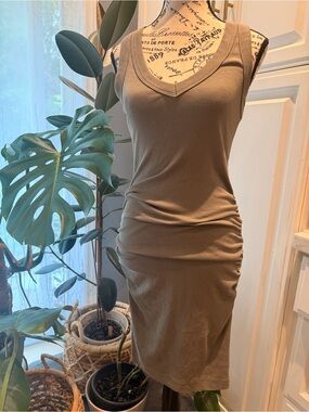 Michael Stars Esme Ribbed Dress in Sage Green
